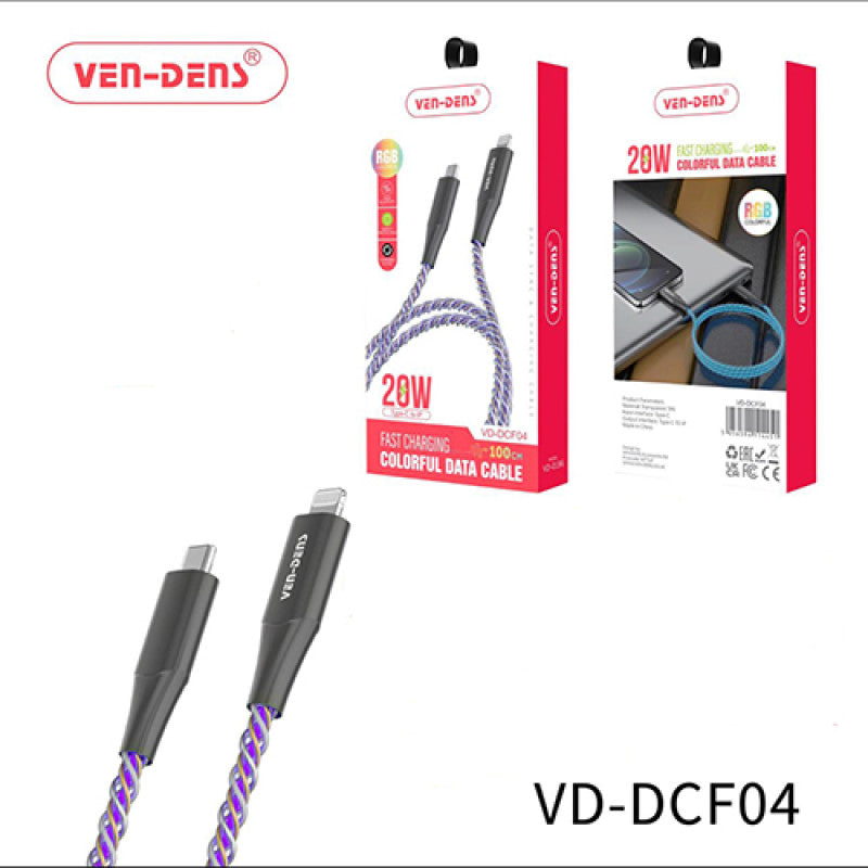 Câble type c to ip 20w VEN-DENS 100cm