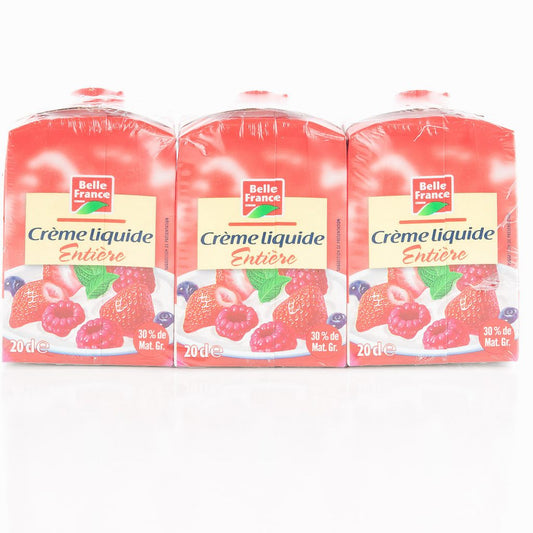 Crème liquide entière 3x20cl BELLE FRANCE