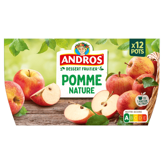 Compote de pomme ANDROS 12x100g