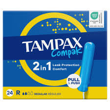 TAMPAX compak 24  2in1 leak protection comfort