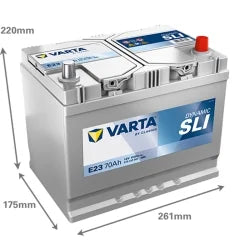 Batterie VARTA E23 70Ah DYNAMIC SLI