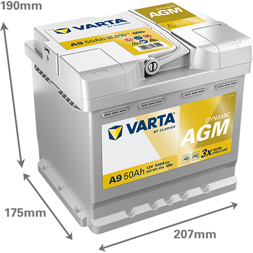 batterie VARTA A9 50Ah AGM