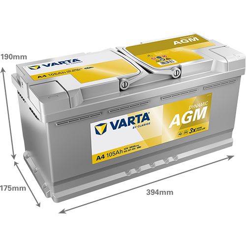 Batterie VARTA A4 105Ah DYNAMIC AGM