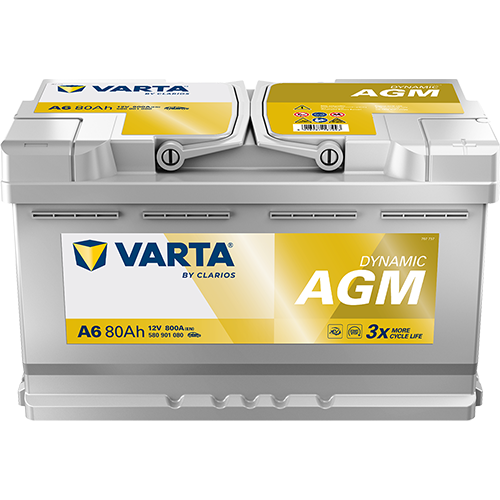 Batterie VARTA A6 80Ah 12V 800A DYNAMIC AGM