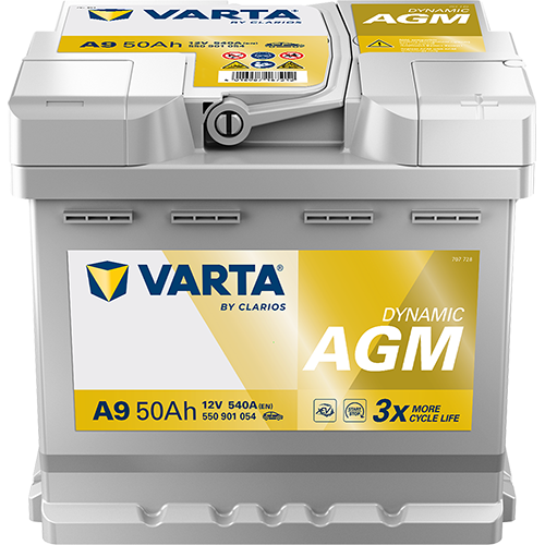 Batterie VARTA A9 50Ah 12V 540A  DYNAMIC AGM  550 901 054